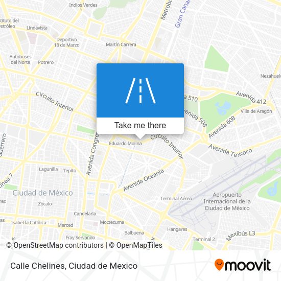 Calle Chelines map
