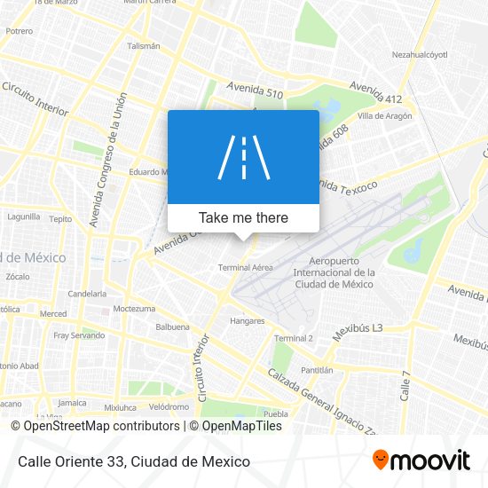 Mapa de Calle Oriente 33