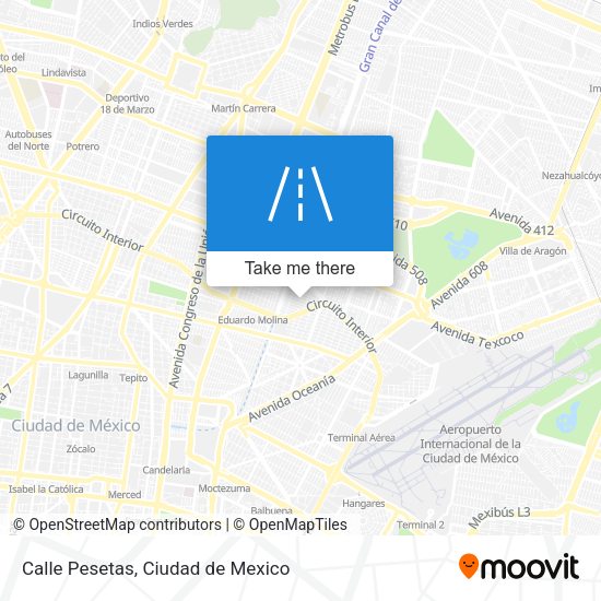 Calle Pesetas map