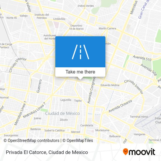 Mapa de Privada El Catorce