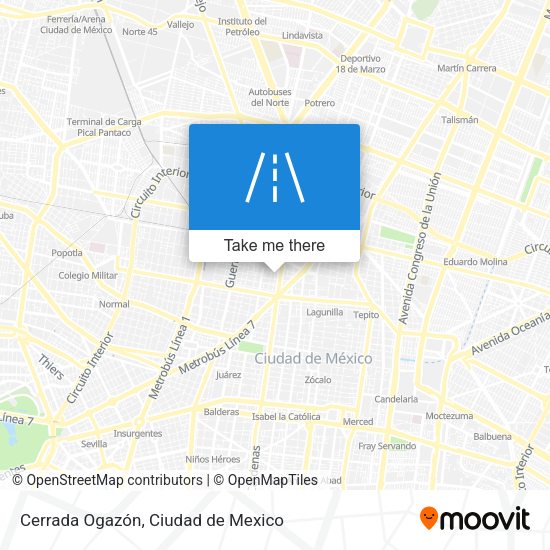 Cerrada Ogazón map
