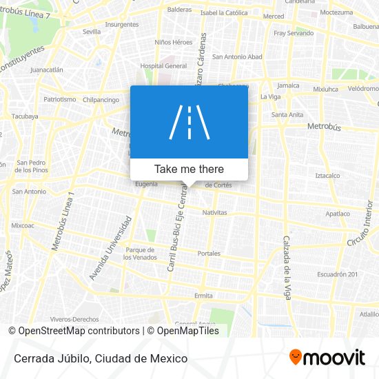 Mapa de Cerrada Júbilo