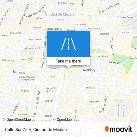 Calle Sur 75 A map