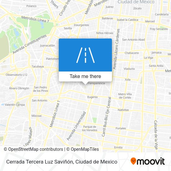 Cerrada Tercera Luz Saviñón map