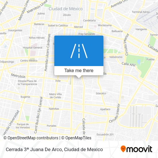 Cerrada 3ª Juana De Arco map