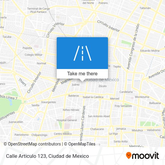 Calle Articulo 123 map