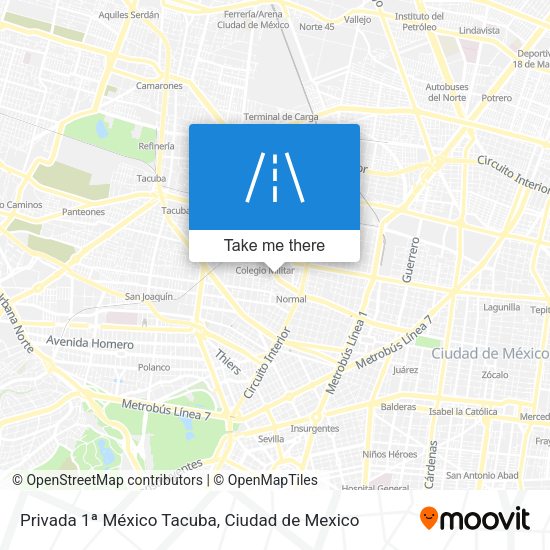 Privada 1ª México Tacuba map