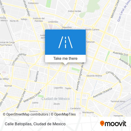 Calle Batopilas map