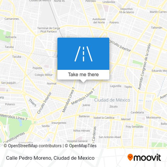 Mapa de Calle Pedro Moreno