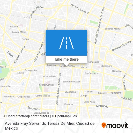 Avenida Fray Servando Teresa De Mier map