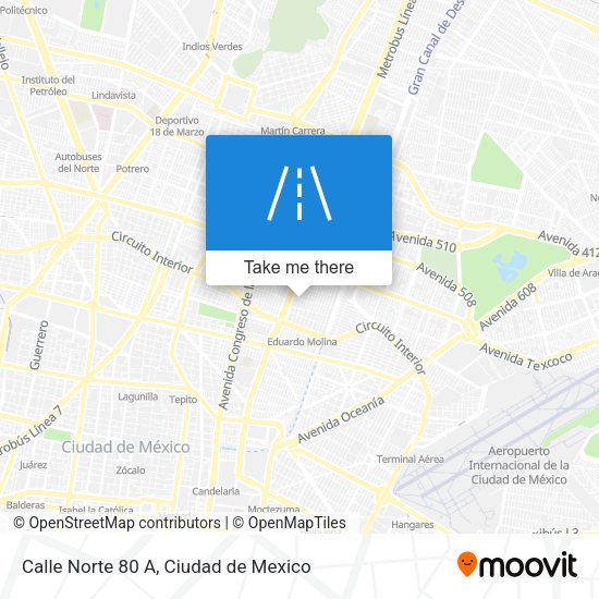 Calle Norte 80 A map