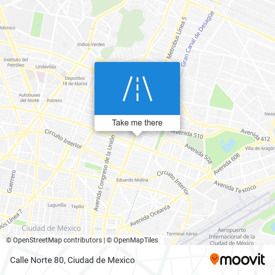 Mapa de Calle Norte 80