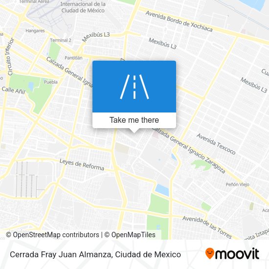 Cerrada Fray Juan Almanza map