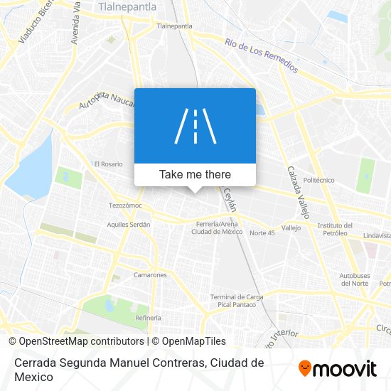 Mapa de Cerrada Segunda Manuel Contreras