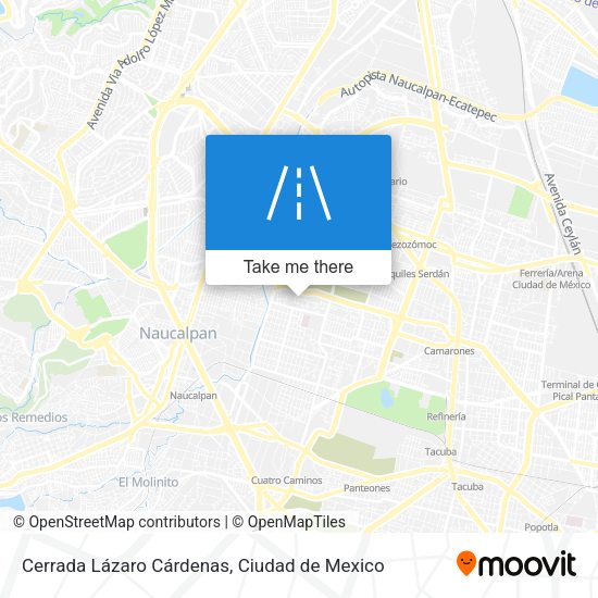 Mapa de Cerrada Lázaro Cárdenas