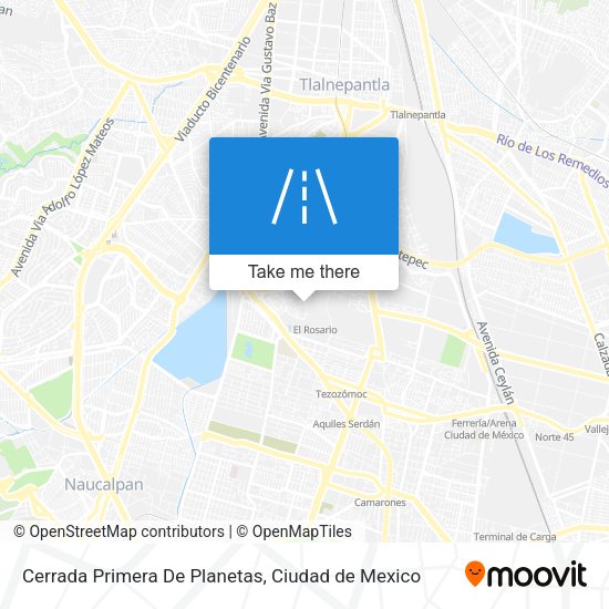 Cerrada Primera De Planetas map