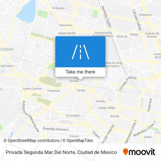 Privada Segunda Mar Del Norte map