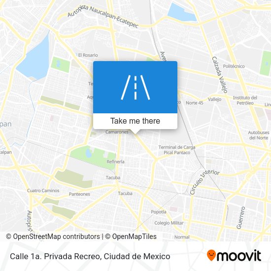 Calle 1a. Privada Recreo map