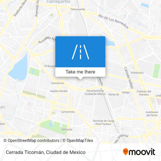 Mapa de Cerrada Ticomán