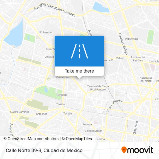 Calle Norte 89-B map