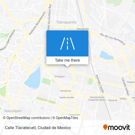 Calle Tlacatecatl map