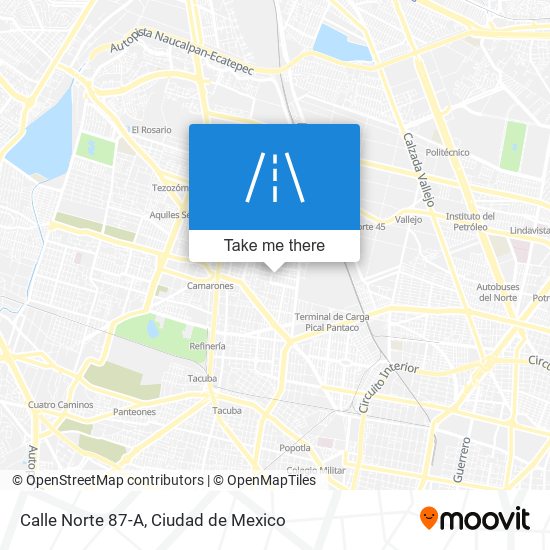 Calle Norte 87-A map