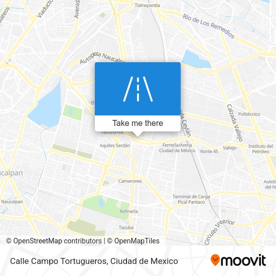 Calle Campo Tortugueros map