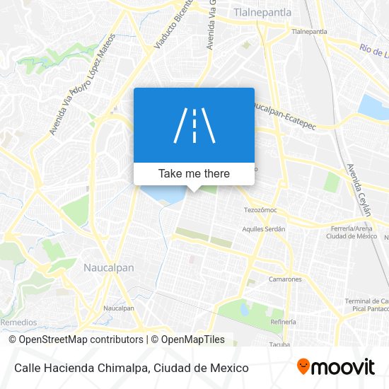 Calle Hacienda Chimalpa map