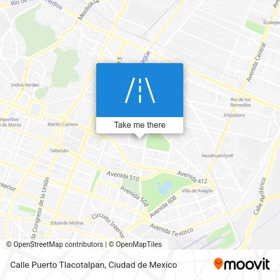 Mapa de Calle Puerto Tlacotalpan