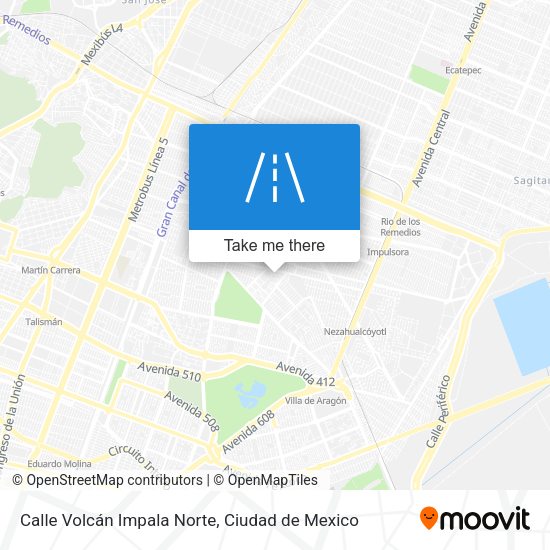 Calle Volcán Impala Norte map