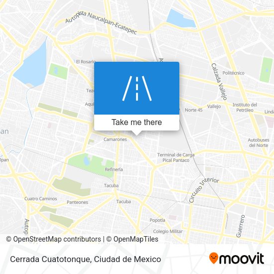 Cerrada Cuatotonque map
