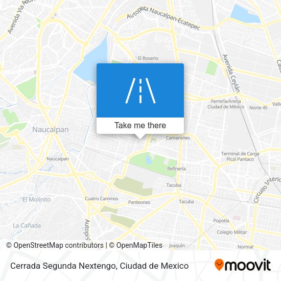 Mapa de Cerrada Segunda Nextengo