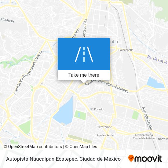 Mapa de Autopista Naucalpan-Ecatepec