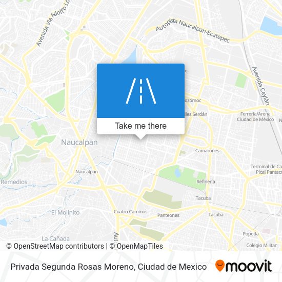 Mapa de Privada Segunda Rosas Moreno