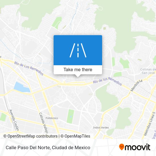Mapa de Calle Paso Del Norte