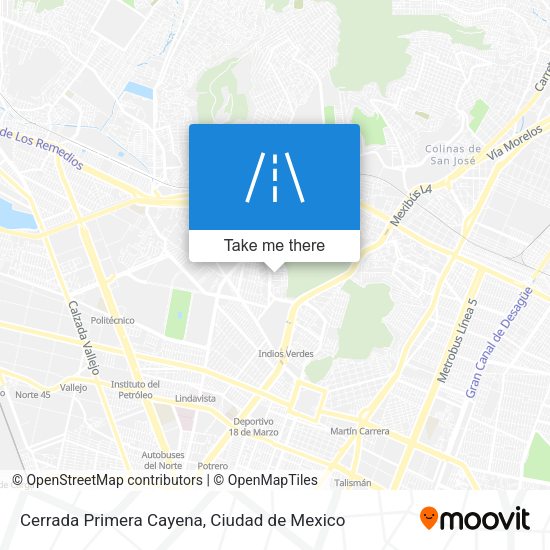 Cerrada Primera Cayena map