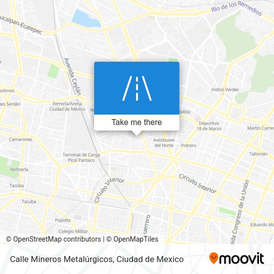 Calle Mineros Metalúrgicos map