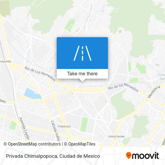 Privada Chimalpopoca map