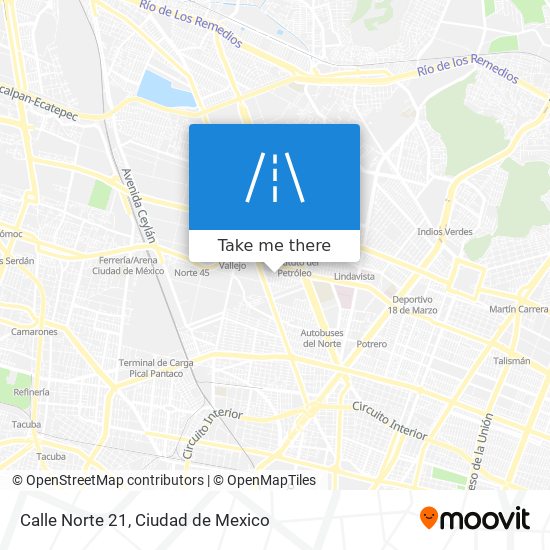 Calle Norte 21 map