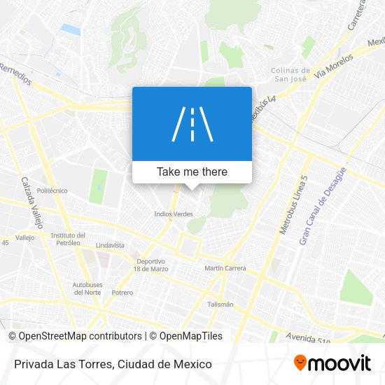 Privada Las Torres map