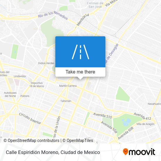 Mapa de Calle Espiridión Moreno