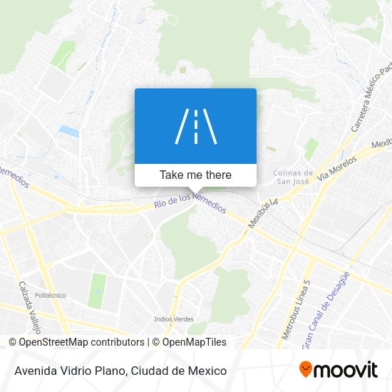 Mapa de Avenida Vidrio Plano