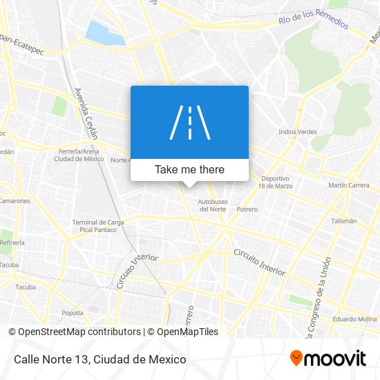 Calle Norte 13 map