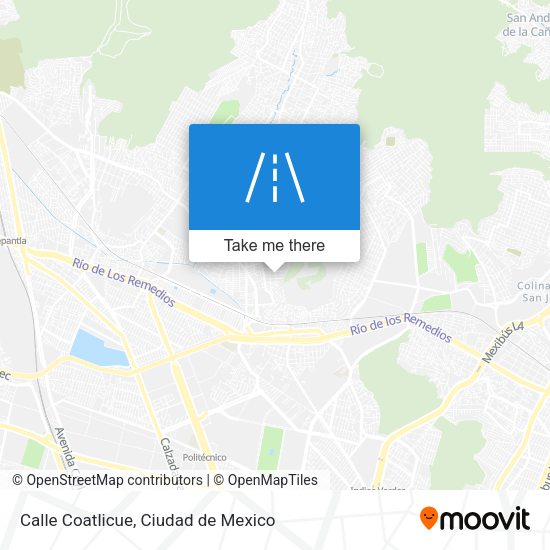 Calle Coatlicue map