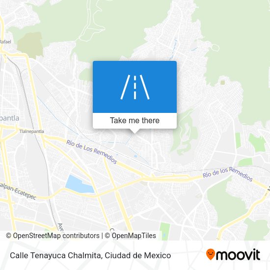 Calle Tenayuca Chalmita map