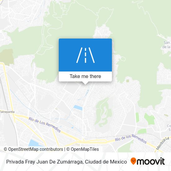 Privada Fray Juan De Zumárraga map