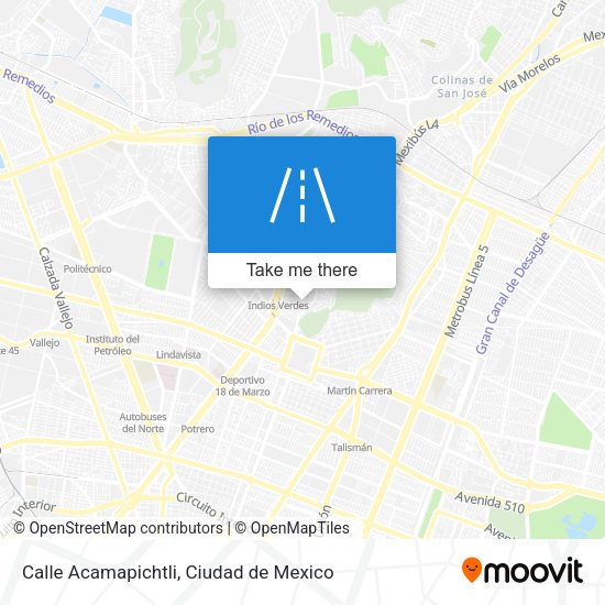 Calle Acamapichtli map