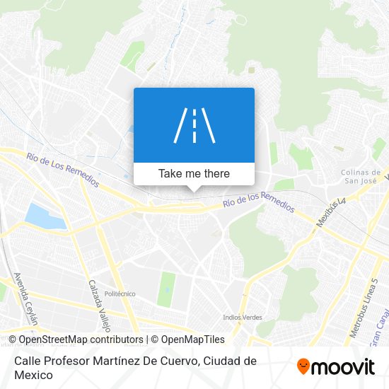 Mapa de Calle Profesor Martínez De Cuervo