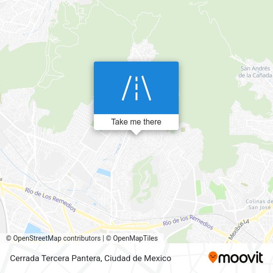 Mapa de Cerrada Tercera Pantera