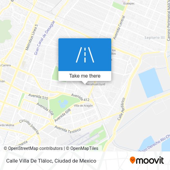 Mapa de Calle Villa De Tláloc